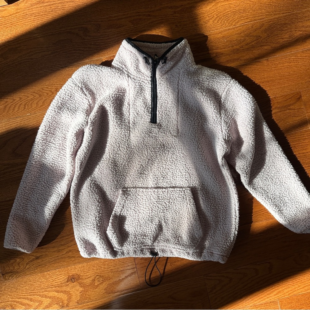 victorias secret pink fleece crewneck